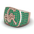Scorpion Men Emerald Signet Ring - Sean No. 5